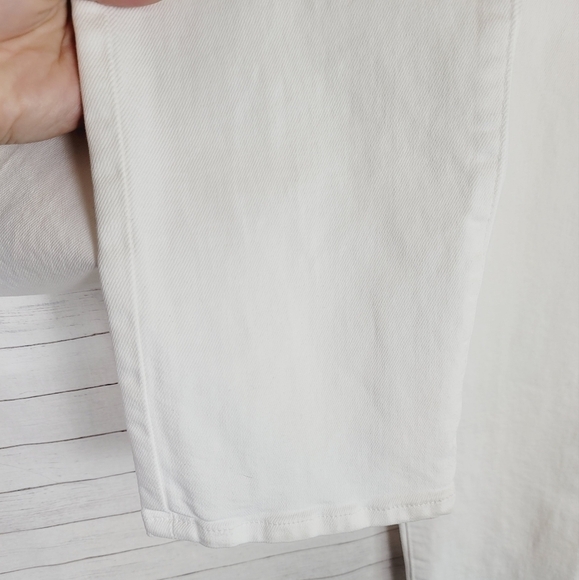 CURRENT ELLIOTT THE ORIGINAL STRAIGHT BUTTON FLY JEANS IN SUGAR, SZ 27 - Picture 3 of 12